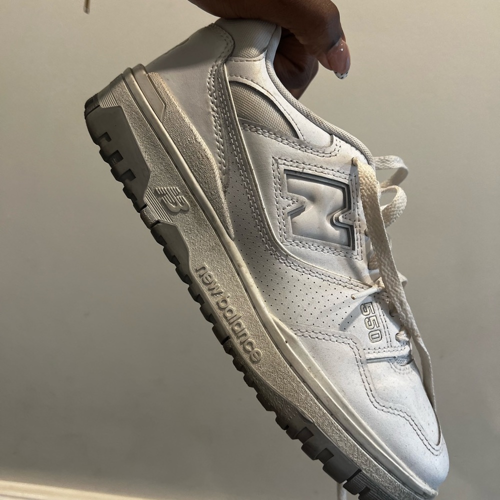 New Balance 550 White Leather Sneakers